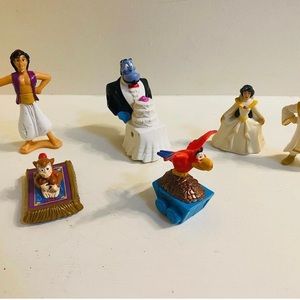 6x Aladdin McDonald’s toys 1996